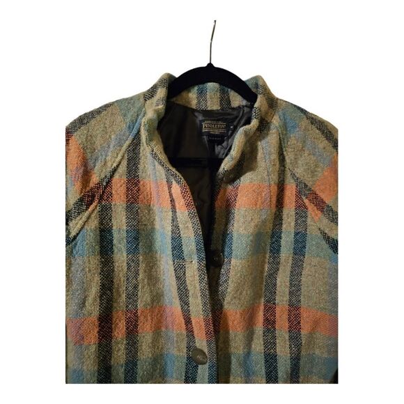 PENDLETON Plaid Virgin Wool Jacket - Size Medium - Picture 3 of 7